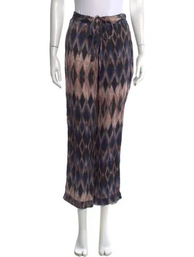 Pre-owned Asceno Silk Wide Leg Pants In Neutrals