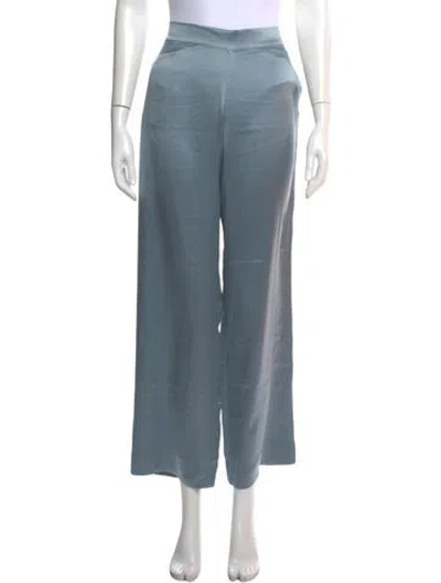 Pre-owned Asceno Silk Wide Leg Pants W/ Tags In Blue