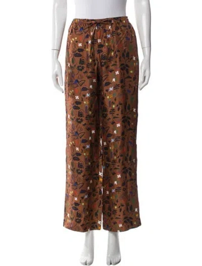 Pre-owned Asceno Silk Wide Leg Pants W/ Tags In Multi