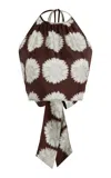 Asceno The Bello Floral-print Silk Top