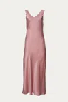 Asceno The Bordeaux Dress In Dusty Rose In Multi