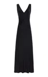 Asceno The Bordeaux Silk Dress In Black
