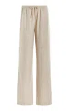 Asceno The Brescia Silk Trousers In Neutral