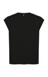 Asceno The Dasha Crepe Top In Black