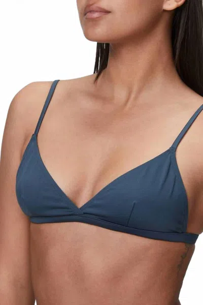 ASCENO THE GENOA BIKINI TOP IN SLATE
