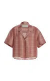 Asceno The Lincoln Printed Silk Shirt In Brown