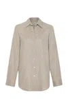 Asceno The London Wool-cashmere Pj Top In Neutral