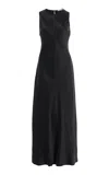 Asceno Women's Valencia Silk-charmeuse Maxi Dress In Black