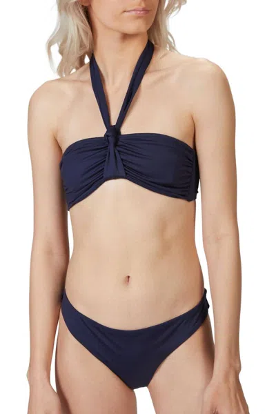 Asceno Verona Bikini Top In Navy In Blue