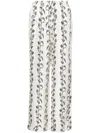 ASCENO WHITE AURELIA SILK TROUSERS