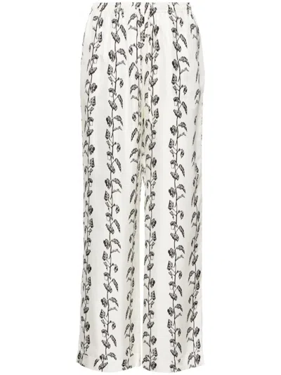 Asceno Aurelia Mid-rise Straight-leg Trousers In White