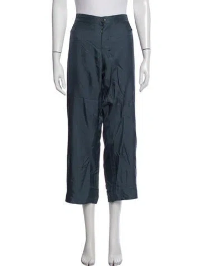 Pre-owned Asceno Wide Leg Pants In Blue