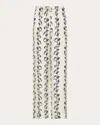 ASCENO WOMEN'S AURELIA PRINTED SILK-TWILL PAJAMA PANT