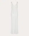 Asceno Bordeaux Slip Dress In White