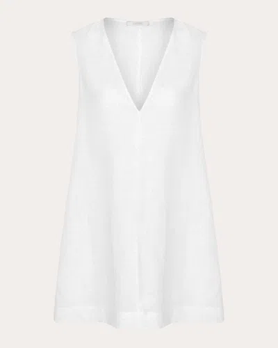 Asceno Women's Derya Linen Mini Dress In White