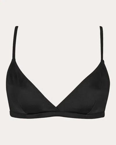 Asceno Women's Genoa Triangle Bikini Top In Black