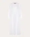 Asceno Linen Midi Dress In White