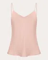 Asceno Women's Milos Silk Camisole Pajama Top In Pink