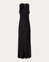 Asceno Women's Valencia Silk-charmeuse Maxi Dress In Black