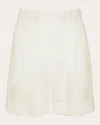 Asceno Women's Zurich Linen Shorts In White