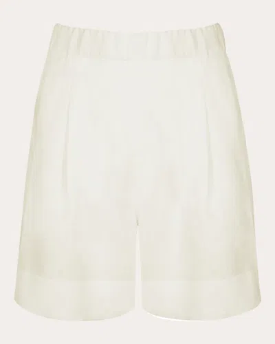 Asceno Women's Zurich Linen Shorts In White