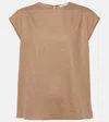 Asceno Wool And Cashmere Top In Beige