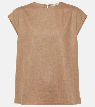 Asceno Wool And Cashmere Top In Beige