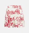Asceno Zurich Printed Silk Twill Shorts In Multicoloured