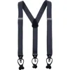 Ascentix Classic Stretch 1 3/8 Inch Convertible Suspenders In Black