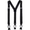 Ascentix Classic Stretch 1 3/8 Inch Convertible Suspenders In Black