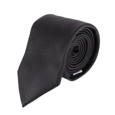 Ascentix Etched Herringbone Twist Necktie In Black