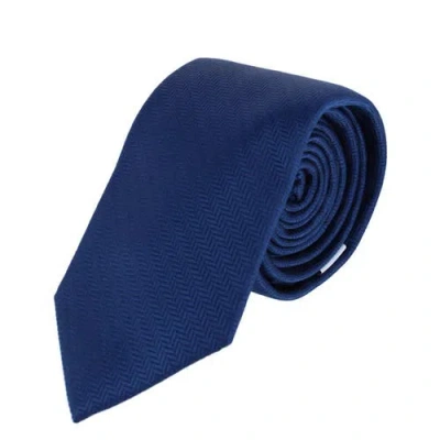 Ascentix Etched Herringbone Twist Necktie In Navy