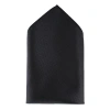 Ascentix Etched Herringbone Twist Pocket Square In Black