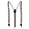 Ascentix Marlin Fish Print Clip End Suspenders In Multi