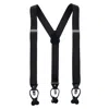 Ascentix Men's Classic Stretch 1 3/8 Inch Convertible Suspenders In Black