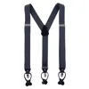 Ascentix Men's Classic Stretch 1 3/8 Inch Convertible Suspenders In Grey