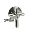 Ascentix Men's Cross Tie Tack With Crystal Center In Silver