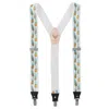 Ascentix Men's Pineapple Clip End Suspenders In White