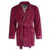 Ascentix Men's Velour Smoking Jacket With Satin Lining In White