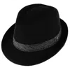 Ascentix Men's Wool Blend All Season Fedora Hat With Herringbone Band In Black