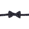 Ascentix Metallic Flowers And Leaves Bowtie In Blue