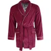 Ascentix Velour Smoking Jacket With Satin Lining In Animal Print