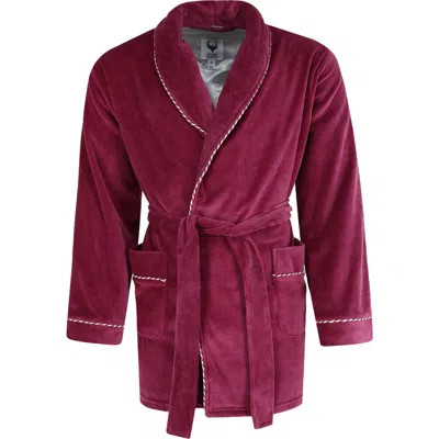 Ascentix Velour Smoking Jacket With Satin Lining In Animal Print