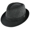 Ascentix Wool Blend All Season Fedora Hat With Herringbone Band In Gray