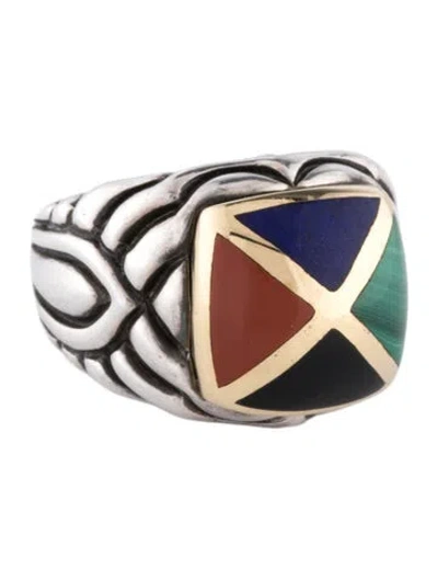 Pre-owned Asch Grossbardt Multistone Cocktail Ring In Multicolor