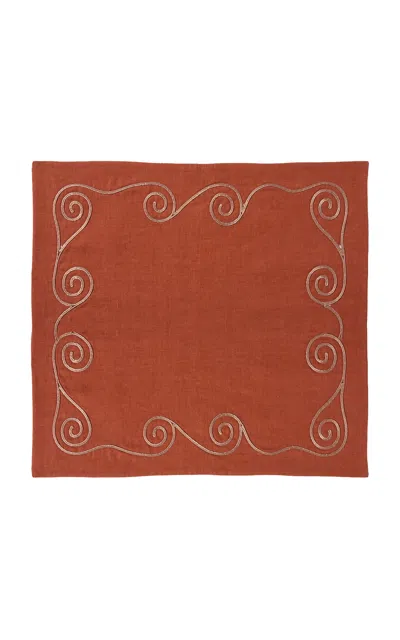 Ascher Les Spirales Napkin In Orange