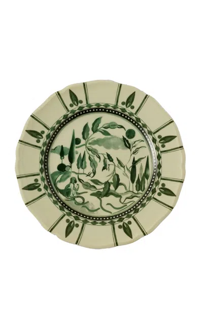 Ascher Reverie Des Pins Dessert Plate In Green