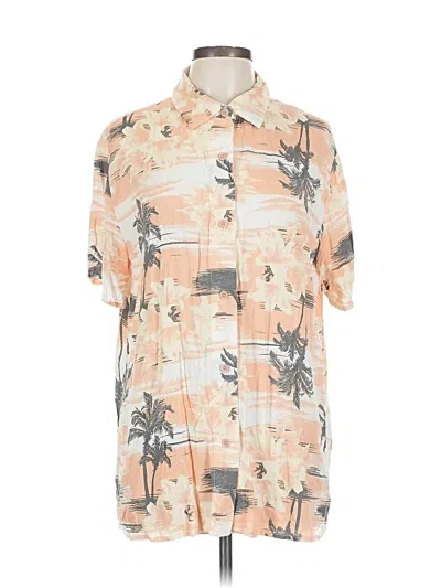 Pre-owned Ascot And Hart Short Sleeve Blouse In Brown