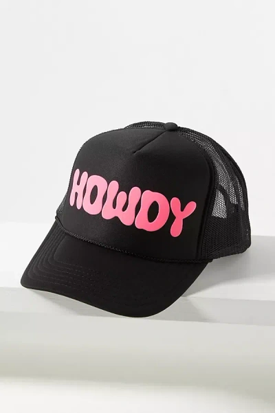 Ascot + Hart Howdy Trucker Hat In Black