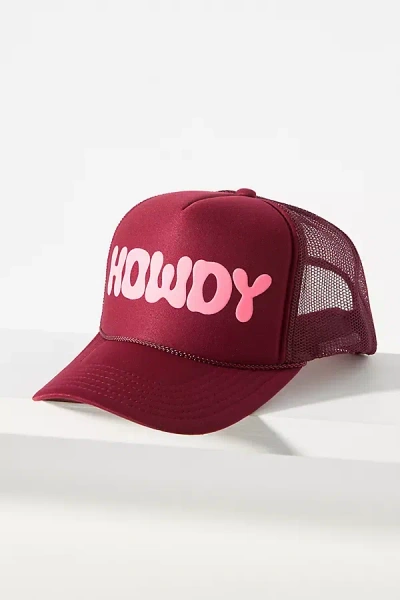 Ascot + Hart Howdy Trucker Hat In Red